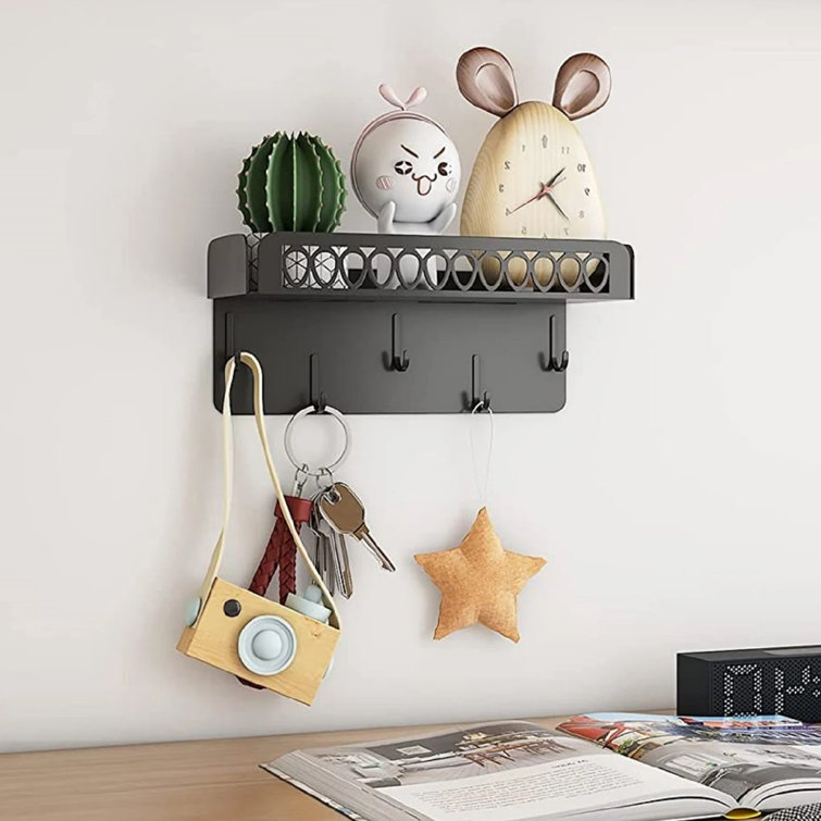 Ebern Designs Dorlyndrus Metal Wall Organizer with Key Hooks Wayfair